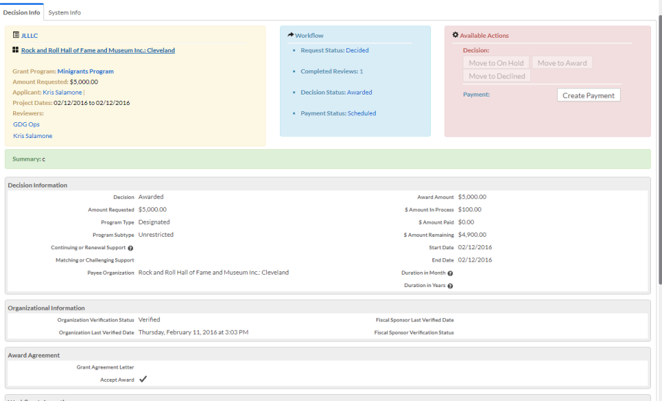 screenshot of {g}grants